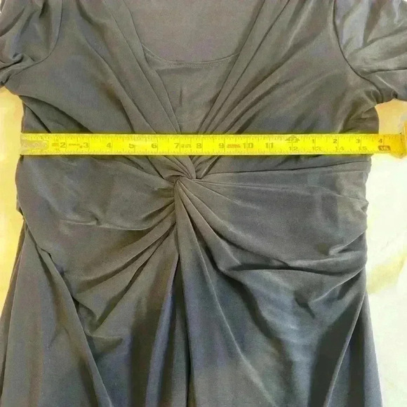 NWT! Chaps Dark Blue Dress with Cinched V Neck line (Size XL) - Picture 7 of 8